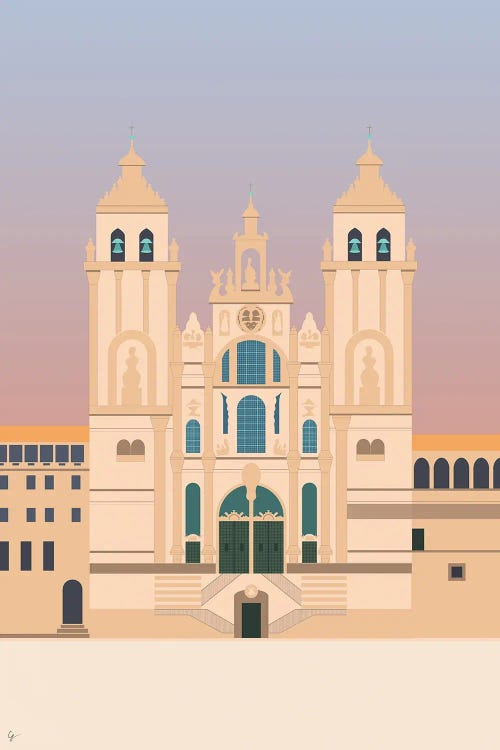 Santiago De Compostela Cathedral, Camino De Santiago, Galicia, Spain by Lyman Creative Co. wall art