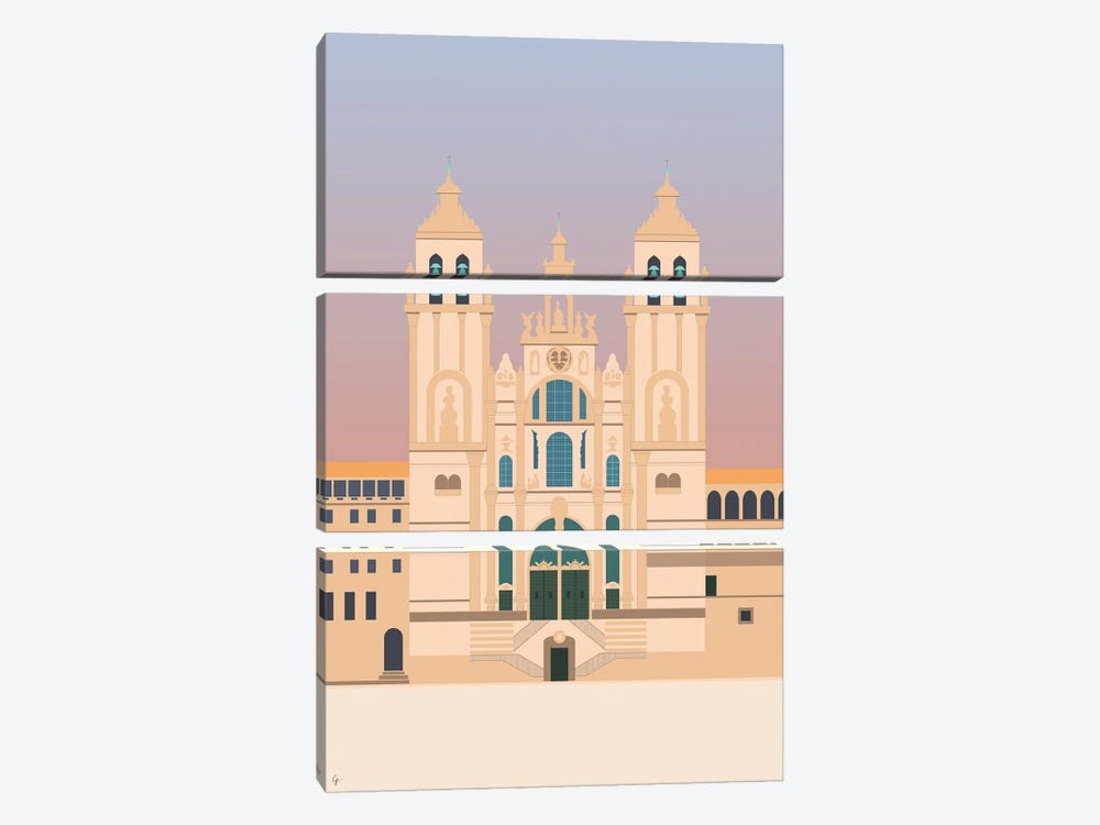 Santiago De Compostela Cathedral, Camino De Santiago, Galicia, Spain by Lyman Creative Co. 3-piece Canvas Art Print