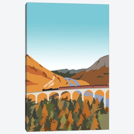 Train On The Glenfinnan Viaduct, Scottish Highlands, Scotland Canvas Print #ELY79} by Lyman Creative Co. Canvas Art Print
