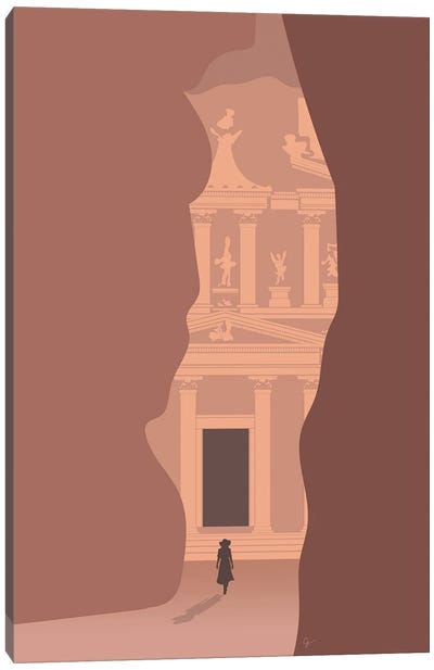 Siq Entrance To The Treasury, Petra, Jordan Canvas Art Print - Lyman Creative Co