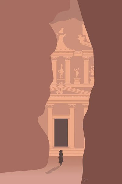 Jordan: Siq Entrance To The Treasury, Petra, Jordan by Lyman Creative Co.