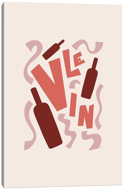 Le Vin French Wine Canvas Art Print - Lyman Creative Co