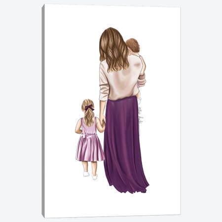 Mother And Daughters Canvas Print #ELZ105} by Elza Fouche Canvas Artwork