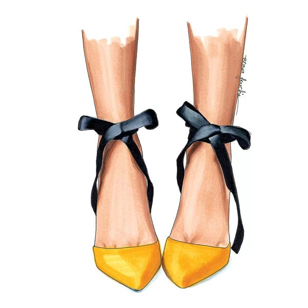 High Heels: Black & Yellow Heels by Elza Fouche