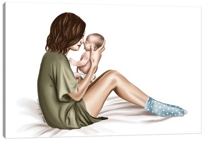 Mother And Baby Canvas Art Print - Elza Fouché