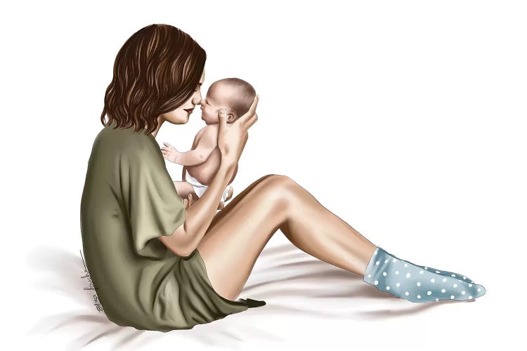 Mother And Baby by Elza Fouche wall art
