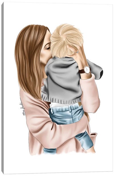 Mother And Son Canvas Art Print - For Your Better Half