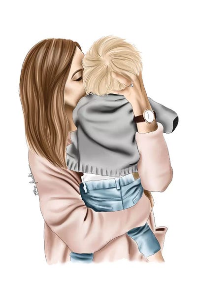 Fashion Illustrations: Mother And Son by Elza Fouche
