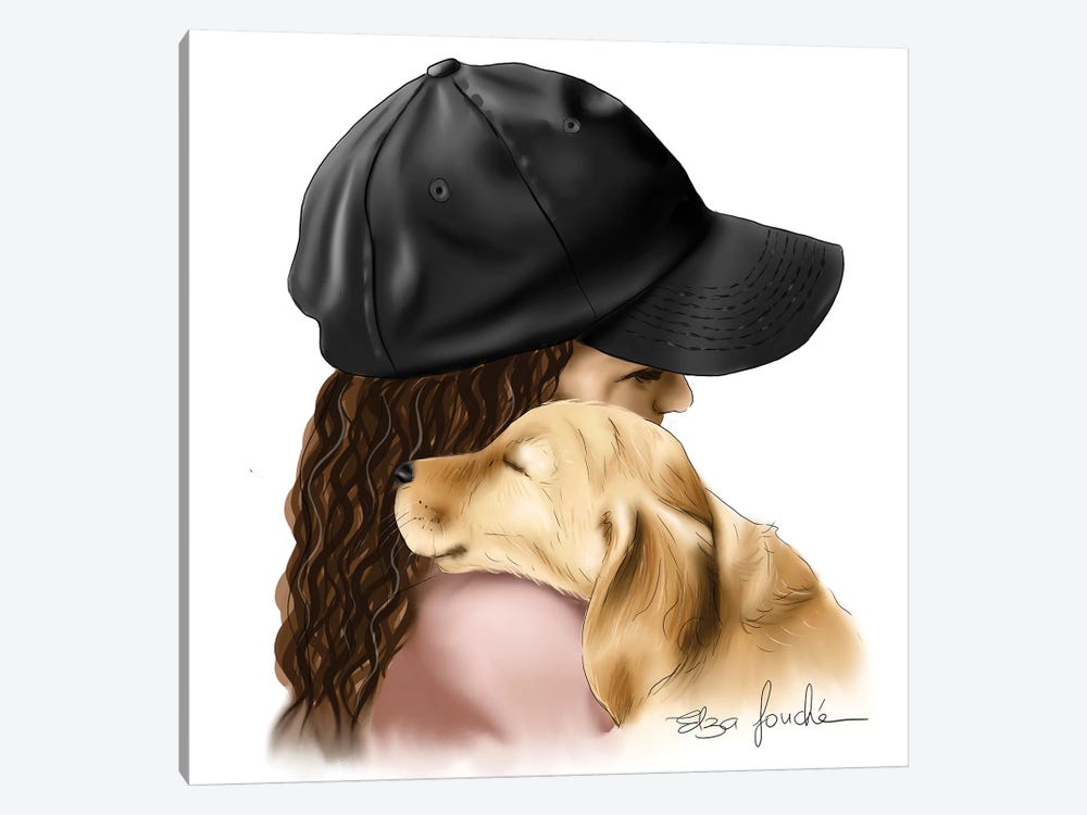 Me And My Puppy by Elza Fouche 1-piece Art Print