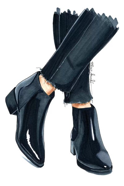 Black Boots by Elza Fouche canvas print