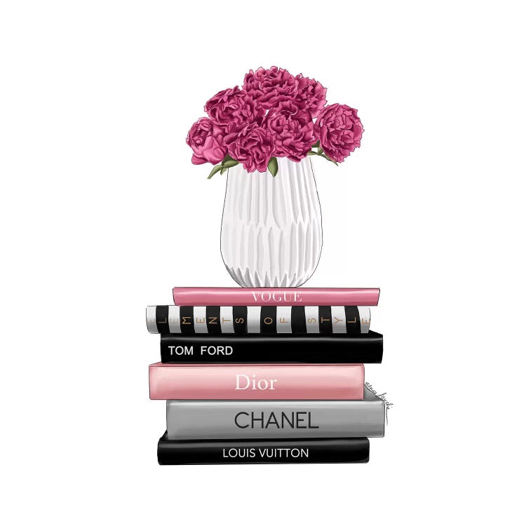 Books And Peonies