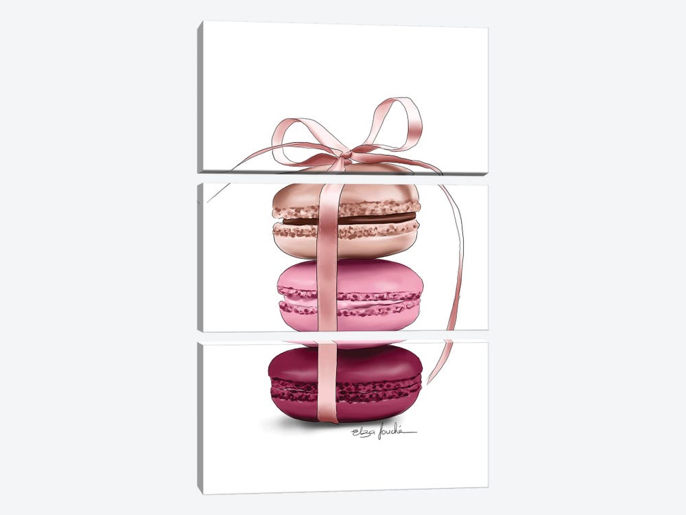 Macaroons by Elza Fouche 3-piece Canvas Art Print