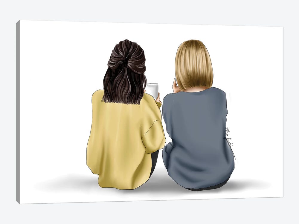 Mom And I by Elza Fouche 1-piece Canvas Print