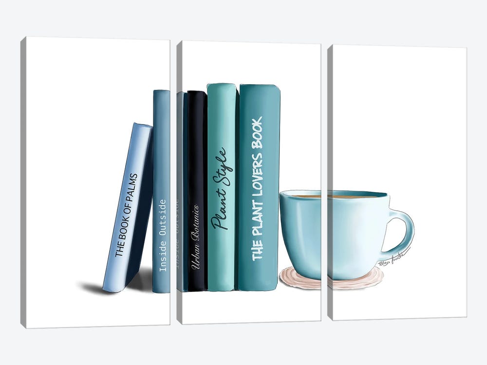 Book Lover by Elza Fouche 3-piece Canvas Wall Art