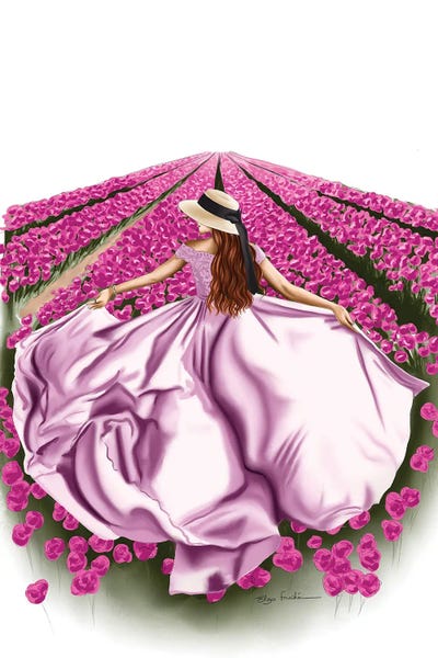 Tulip Fields by Elza Fouche framed wall art