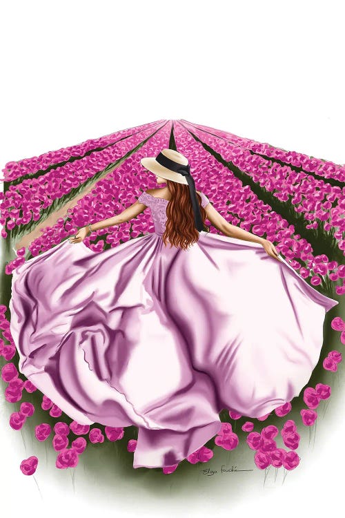 Tulip Fields by Elza Fouche wall art