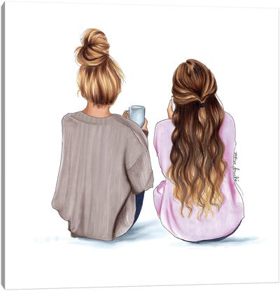 Sisters Canvas Art Print - Art that Moves You