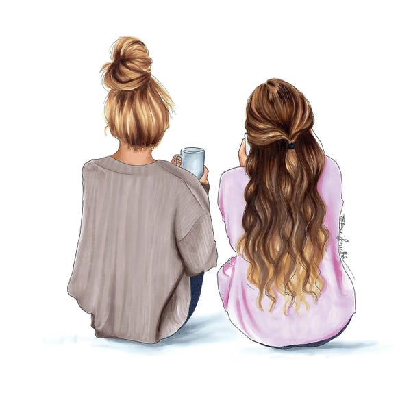 Fashion Illustrations: Sisters by Elza Fouche