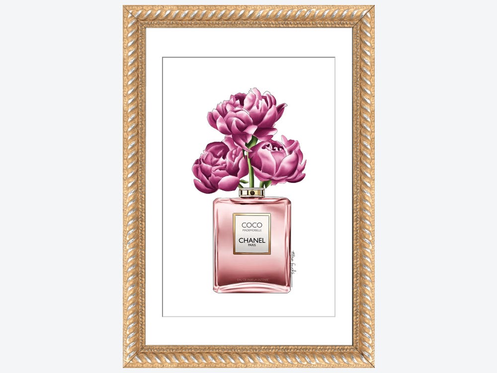 Perfume & Flowers Art Print by Elza Fouche