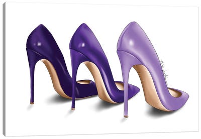 Purple Shades Canvas Art Print - Shoe Art