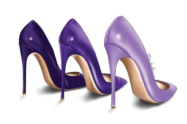 Fashion Illustrations: Purple Shades by Elza Fouche