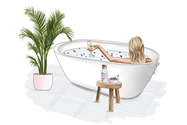 Fashion Illustrations: Bath Bliss by Elza Fouche