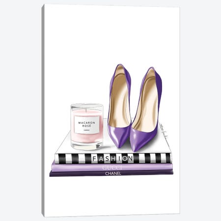 iCanvas Red Bottom High Heels On Pink Book Stack by Pomaikai Barron - Bed  Bath & Beyond - 37413666