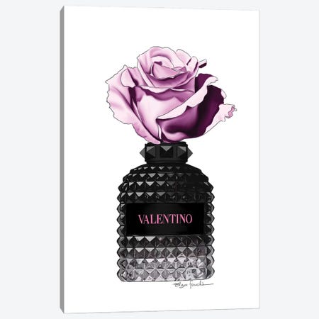 Valentino Perfume & Rose Canvas Print #ELZ154} by Elza Fouche Art Print