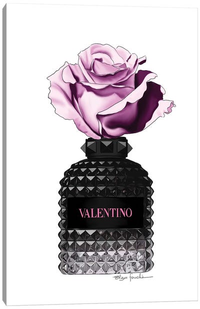 Valentino Perfume & Rose Canvas Art Print - Elza Fouché