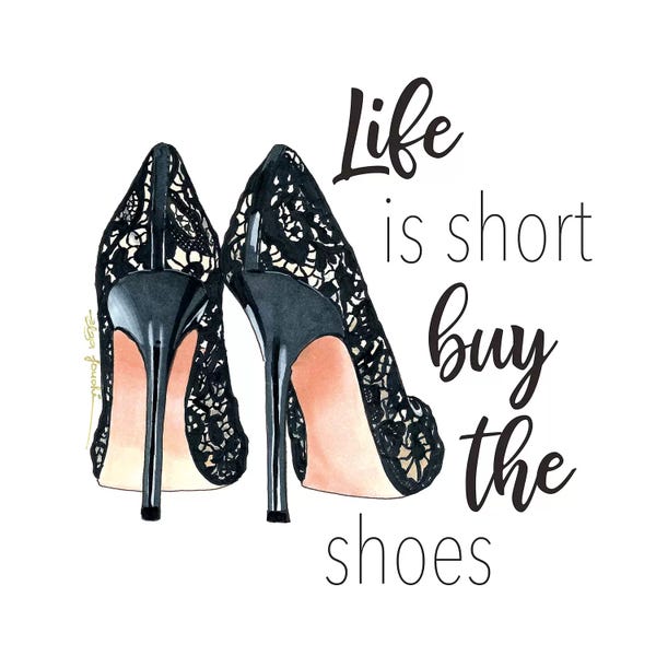 Black & White Drawings & Illustrations: Buy the Shoes by Elza Fouche