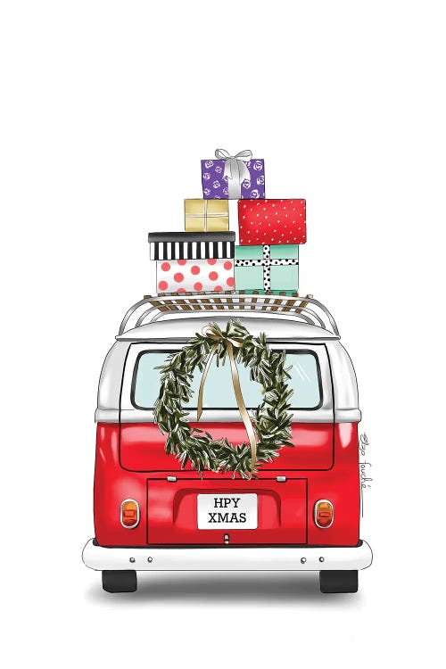 Christmas Kombi by Elza Fouche wall art