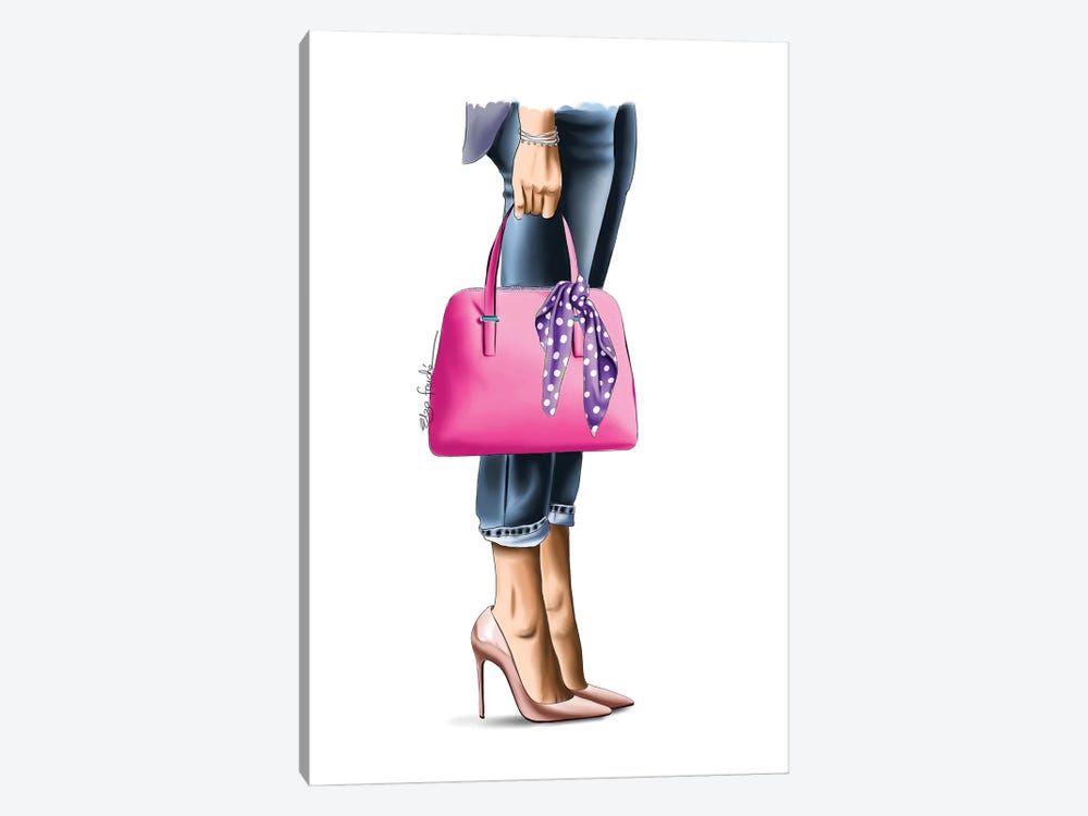 Pink Handbag by Elza Fouche 1-piece Canvas Print