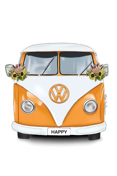 Volkswagen: Happy Kombi Orange by Elza Fouche