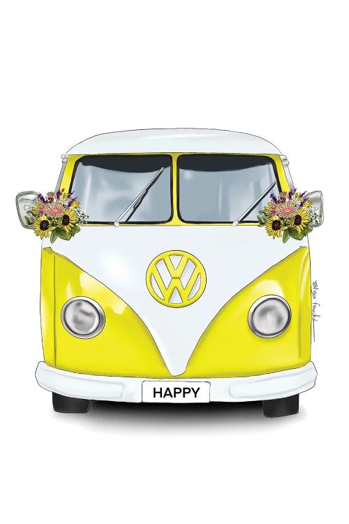 Happy Kombi Yellow