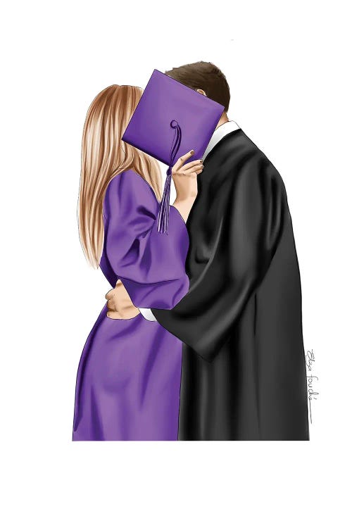 Grad Couple by Elza Fouche wall art