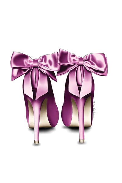 Satin Bow Heels