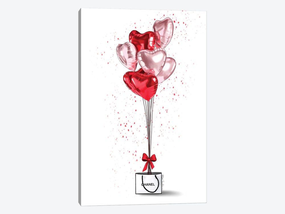 Heart Balloons by Elza Fouche 1-piece Canvas Print