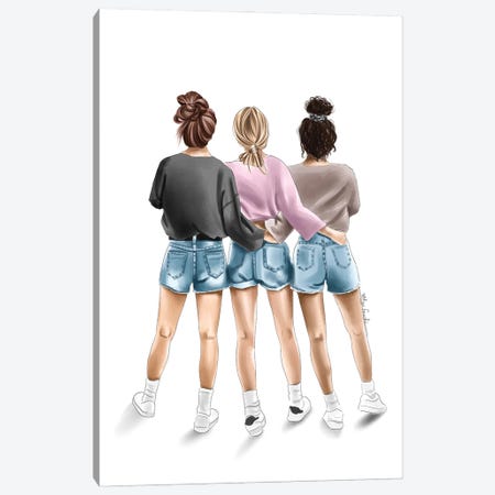 Casual Outfits Canvas Print #ELZ187} by Elza Fouche Canvas Art
