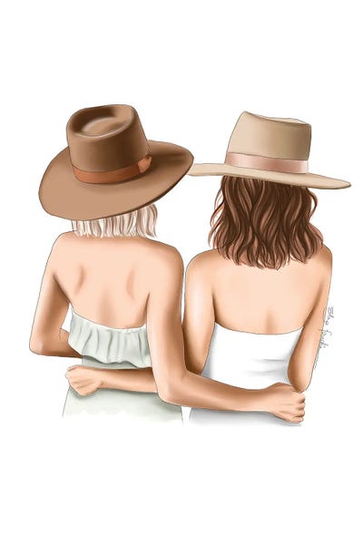 Friendship: Friends In Hats by Elza Fouche