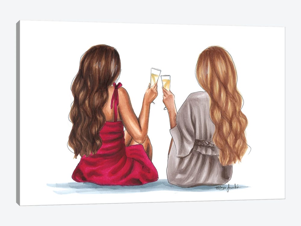 Cheers by Elza Fouche 1-piece Canvas Wall Art