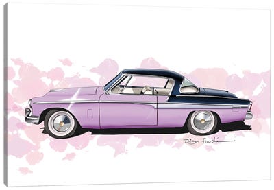 Studebaker Commander Purple Canvas Art Print - Elza Fouché