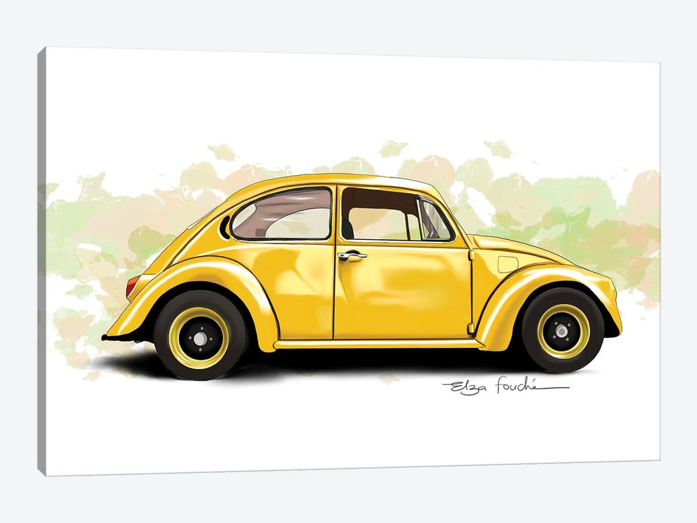 Buggy Yellow by Elza Fouche 1-piece Canvas Art Print