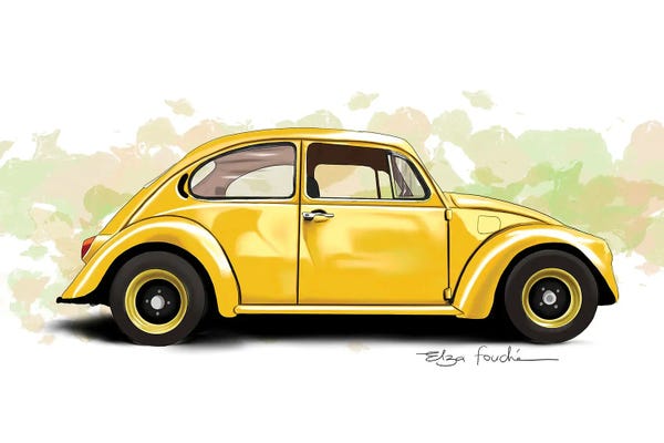 Fashion Illustrations: Buggy Yellow by Elza Fouche