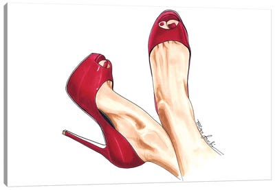 Cherry Heels Canvas Art Print - Elza Fouché