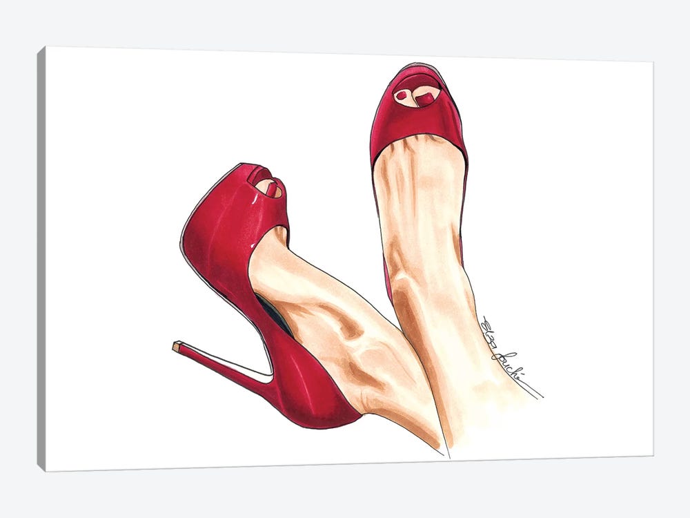 Cherry Heels by Elza Fouche 1-piece Art Print