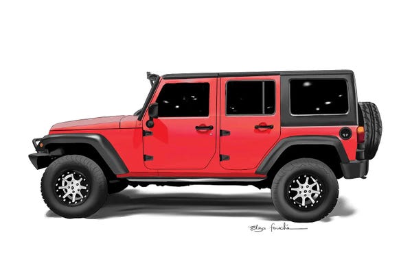 Jeep: Jeep Red by Elza Fouche