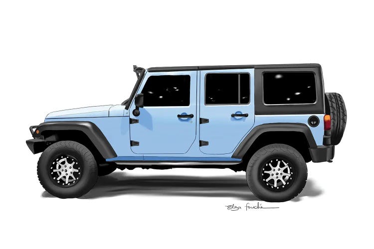 Jeep Blue by Elza Fouche wall art