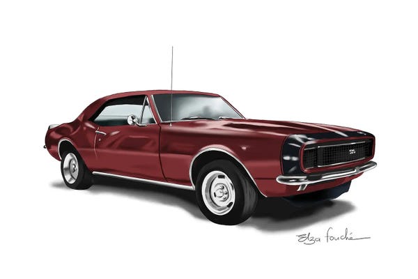 Chevrolet: Camaro Maroon by Elza Fouche