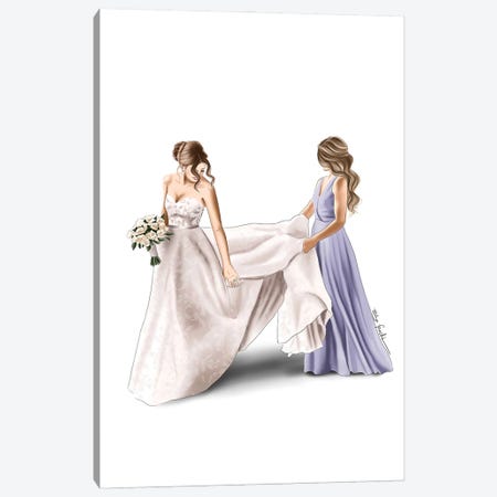Bride And Maid Of Honour Canvas Print #ELZ239} by Elza Fouche Canvas Print