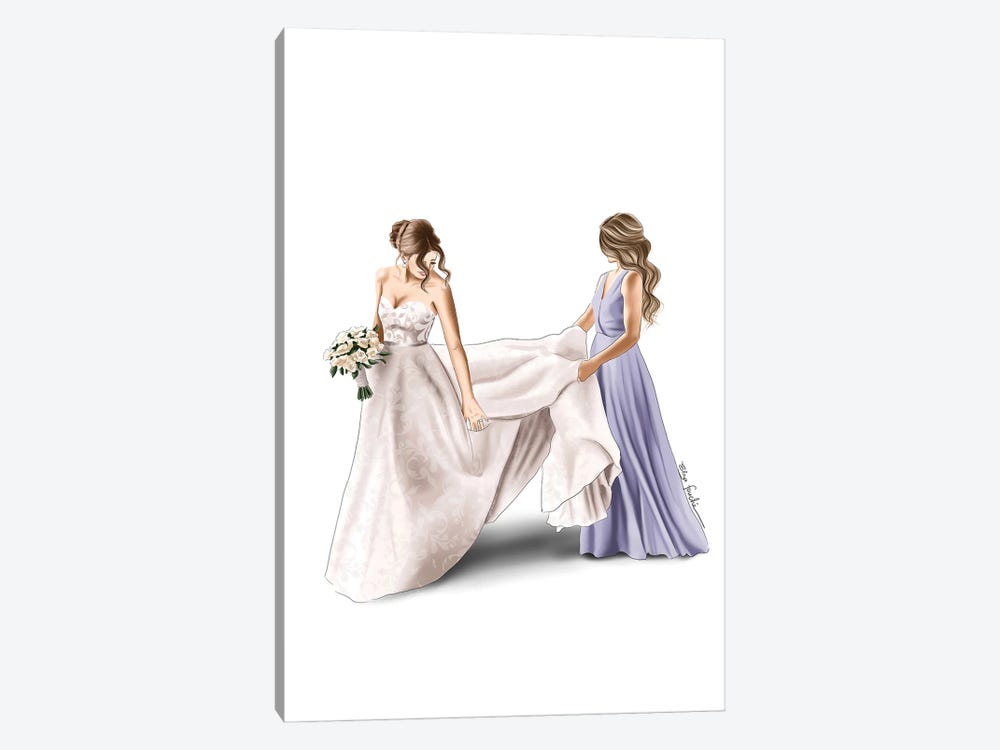 Bride And Maid Of Honour by Elza Fouche 1-piece Art Print